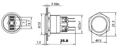 NL22-11P Knob switch