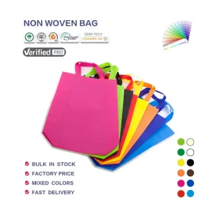 Huahao Recyclable Fabric Eco Reusable Carry Supermarket Grocery Nonwoven Shopping Tote Non Woven Bags