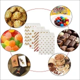 Eco-Friendly Gold Foil Kraft Paper Bags for Birthday Parties Recyclable Cookie Candy Treat Envelope for Pizza and Sushi