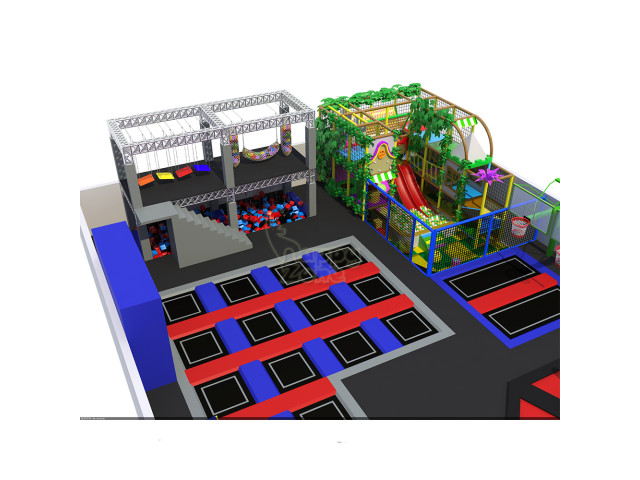 Trampoline Park With Zip Line Foam Pit Climbing Wall-Happy Zone Recreation  Ltd