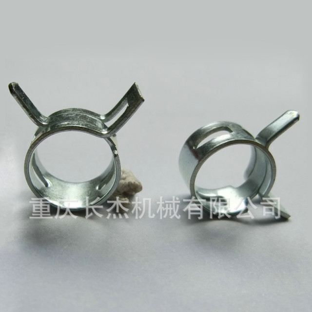 Long-term supply of single ear elastic clamp, manganese steel elastic clamp, zinc-plated elastic clamp