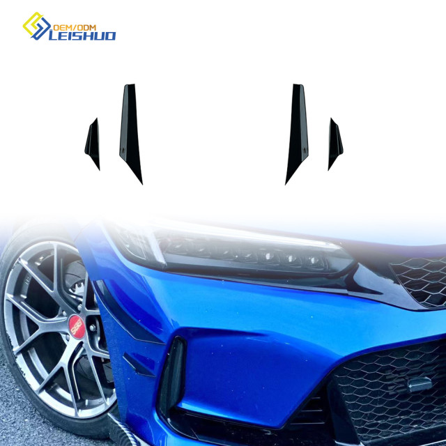 Leishuo 2024 new bright black water transfer front and rear bumper decorative stickers wind knife suitable for Honda 11th generation Civic