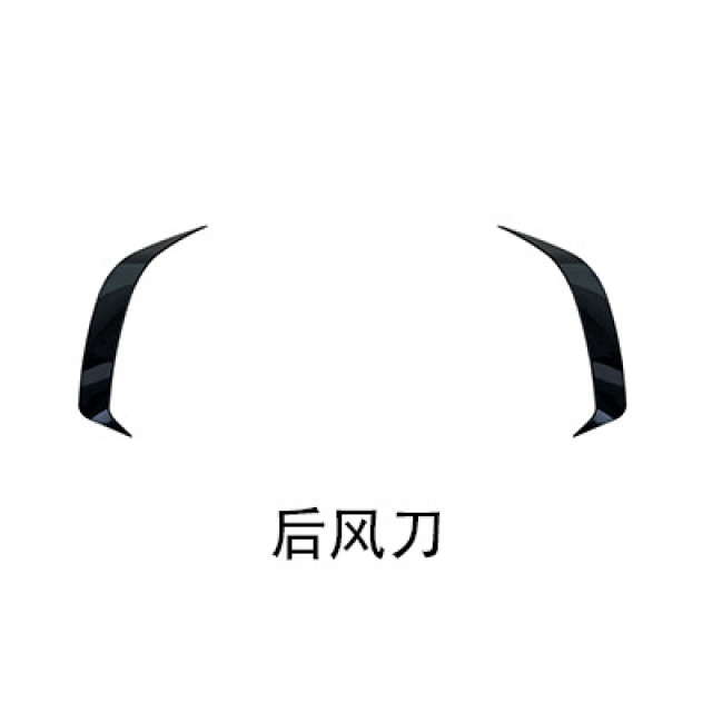 Leishuo 2024 new bright black water transfer front and rear bumper decorative stickers wind knife suitable for Honda 11th generation Civic