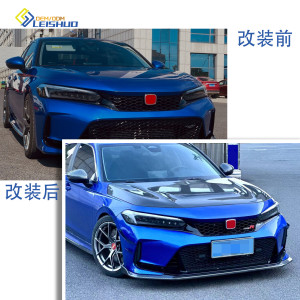 Leishuo 2024 new bright black water transfer front and rear bumper decorative stickers wind knife suitable for Honda 11th generation Civic