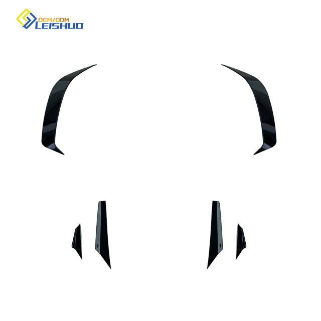 Leishuo 2024 new bright black water transfer front and rear bumper decorative stickers wind knife suitable for Honda 11th generation Civic