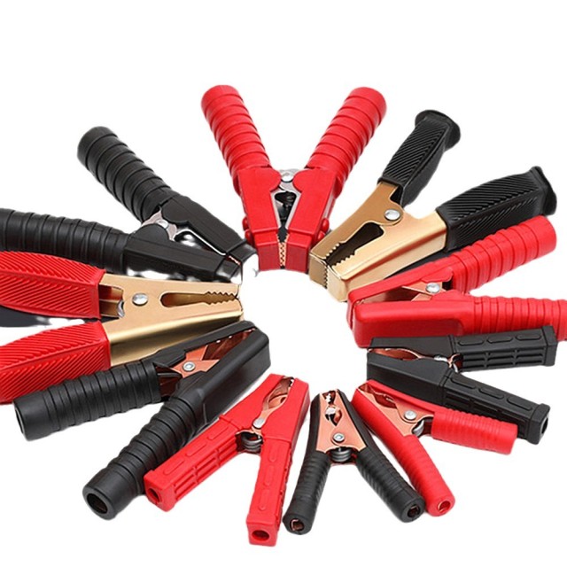 Thickened battery clip pure copper car fire line strong crocodile clip battery wire connection line clip small