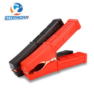 Battery clamps, factory wholesale charger connection clamps, 500 current fish clamps, full protective cover battery clamps