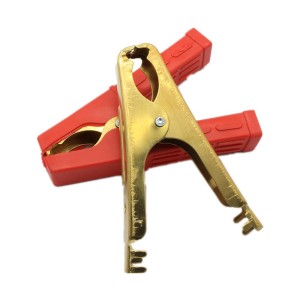 Wholesale battery clip black and red 100A pure copper medium clip copper clip connecting wire battery clip