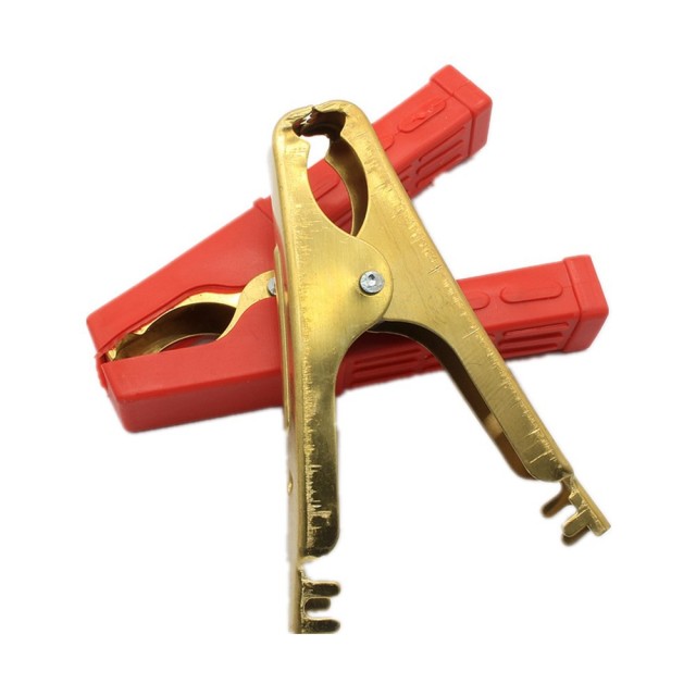 Wholesale battery clip black and red 100A pure copper medium clip copper clip connecting wire battery clip