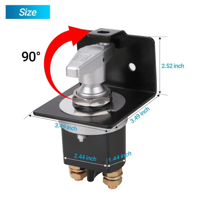 2024 Cross-border Hot Selling Yacht RV Battery Disconnect Switch with Locking Panel Main Power Switch