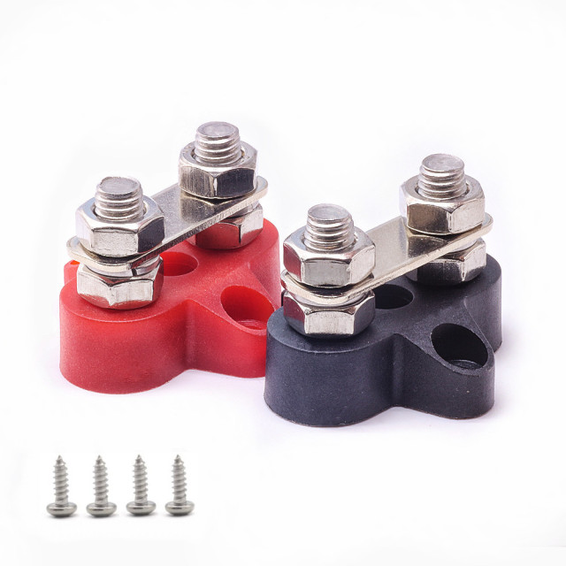 Dual battery terminal M6M8 car ship modified heavy-duty connecting rod 12V24V heavy-duty connector busbar