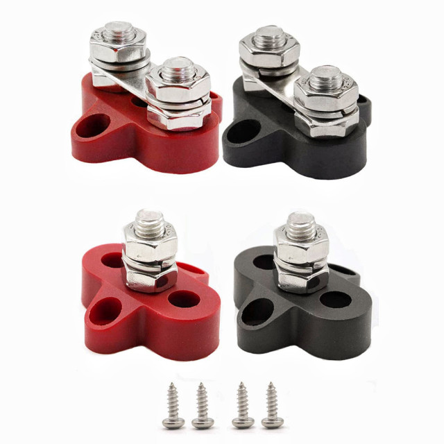 Dual battery terminal M6M8 car ship modified heavy-duty connecting rod 12V24V heavy-duty connector busbar