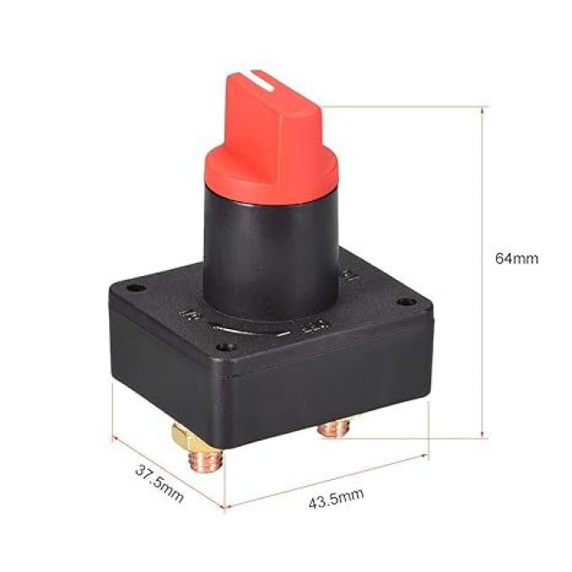 Small battery power switch, motorcycle power off switch, small device power off switch, car and yacht modification switch