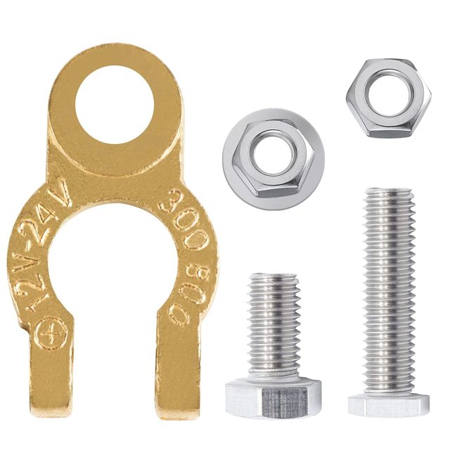 Brass car battery terminal pure copper battery pile head single screw battery clamp boat car storage battery