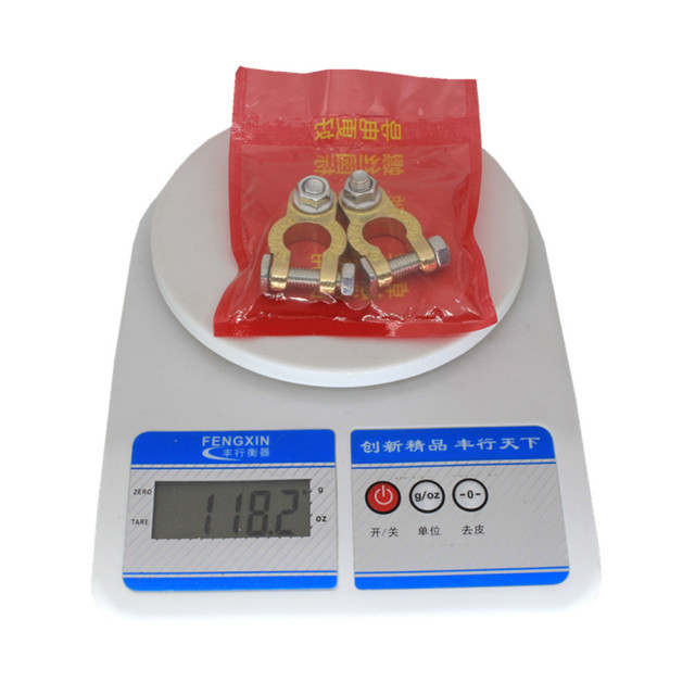 Brass car battery terminal pure copper battery pile head single screw battery clamp boat car storage battery