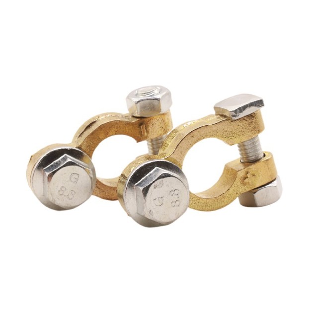 Factory car battery pile head pure copper battery clamp head single screw M10 battery clamp battery terminal