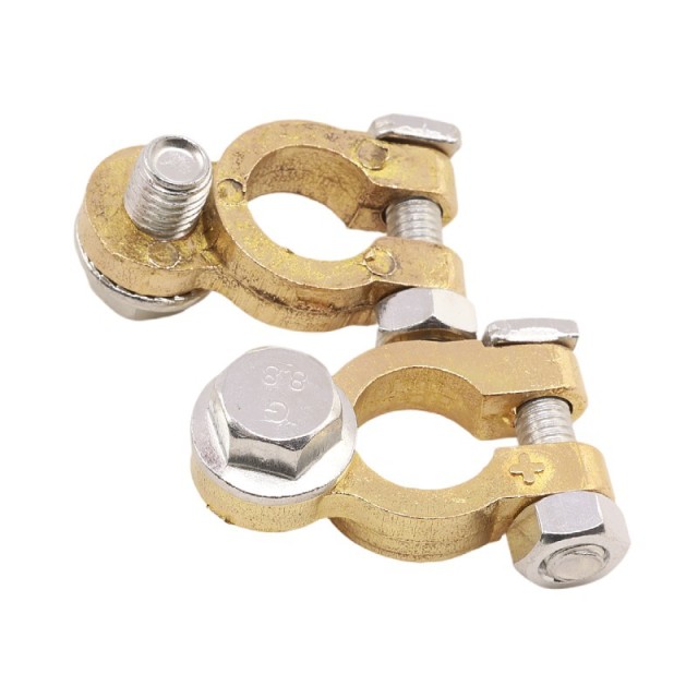 Factory car battery pile head pure copper battery clamp head single screw M10 battery clamp battery terminal