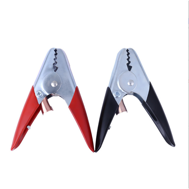 Factory direct sales 600A red and black alligator clip heavy duty clip electric welding ground battery live wire clip