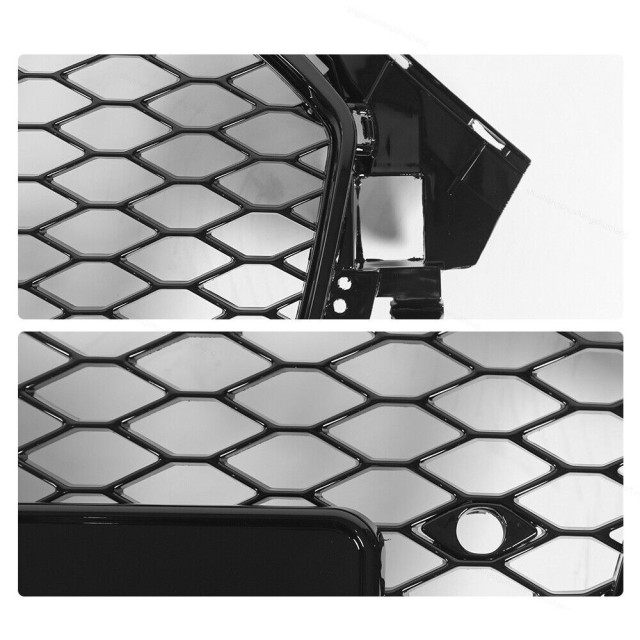 Suitable for Audi A4A3A5 modified black grille modified RS model front bumper grille front face wind net European standard