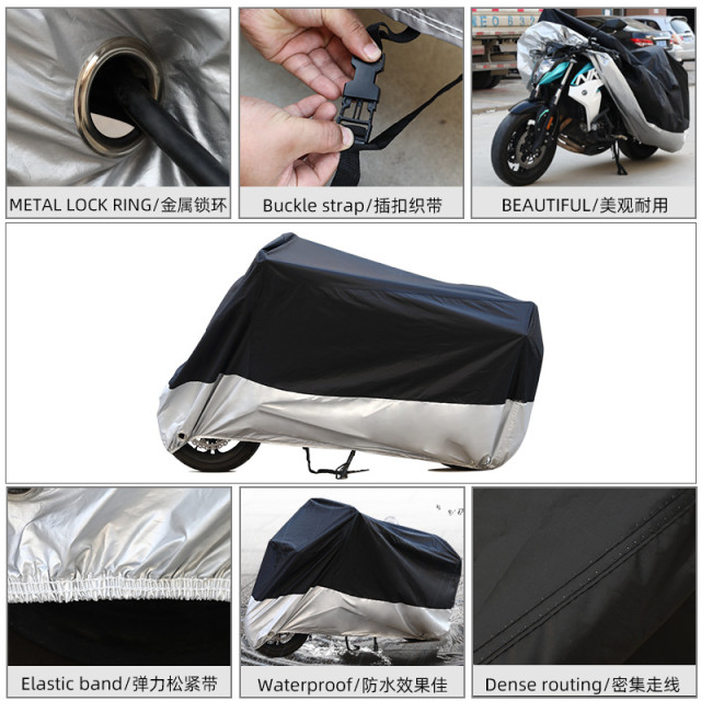 Oxford Cloth motorcycle cover, a universal all-season rainproof and sun-proof electric vehicle dust-proof cover for cross-border trade