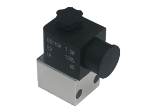 Two-position three-way pre-controlled solenoid valve