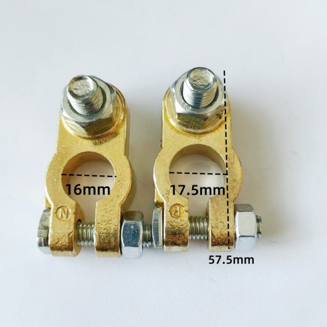 Customized production of automotive battery clamps, battery terminal posts, power supply pure copper battery clamp heads