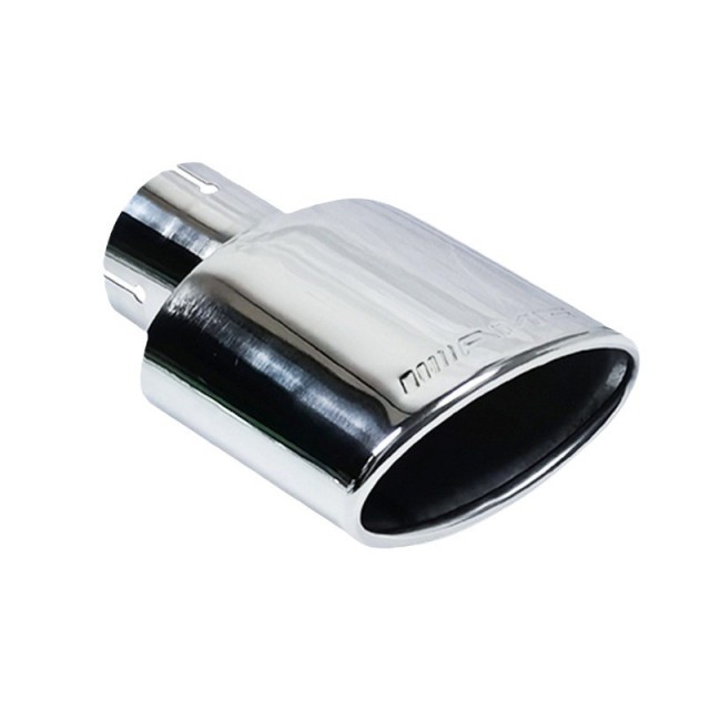 Stainless steel modification accessories, elliptical flat round AMG tailpipe, car tailpipe muffler, exhaust pipe manufacturer wholesale