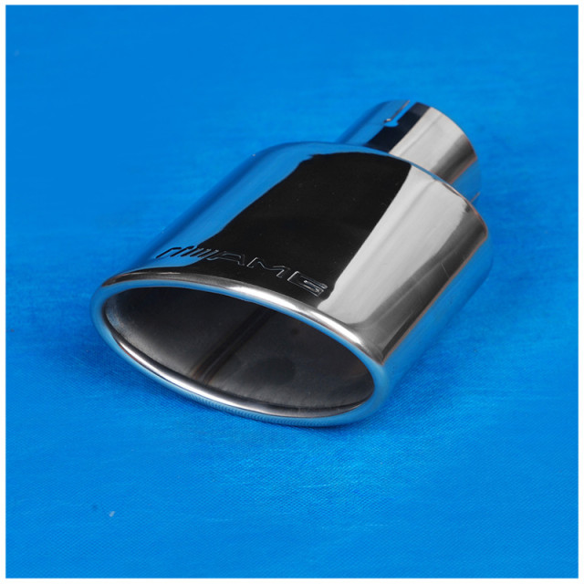 Stainless steel modification accessories, elliptical flat round AMG tailpipe, car tailpipe muffler, exhaust pipe manufacturer wholesale