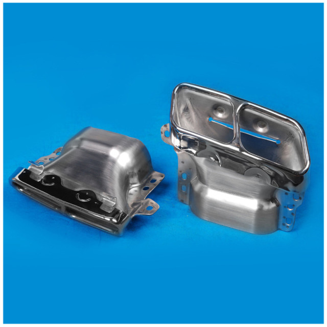 The stainless steel amg car tailpipe is suitable for the modification of the Mercedes-Benz dual-exhaust pipe tailpipe W164ML Wuyuntongtai