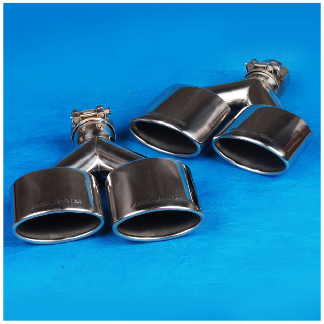 The stainless steel amg car tailpipe is suitable for the modification of the Mercedes-Benz dual-exhaust pipe tailpipe W164ML Wuyuntongtai