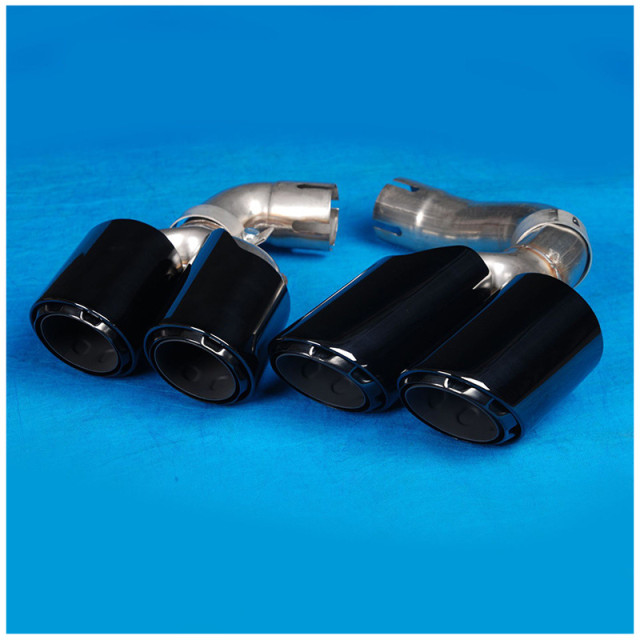 Automotive stainless steel titanium black tailpipe dual exhaust pipe modification muffler Panamera Cayan Wuyun Tongtai