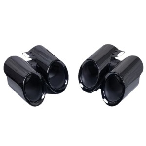 Automotive stainless steel titanium black tailpipe dual exhaust pipe modification muffler Panamera Cayan Wuyun Tongtai