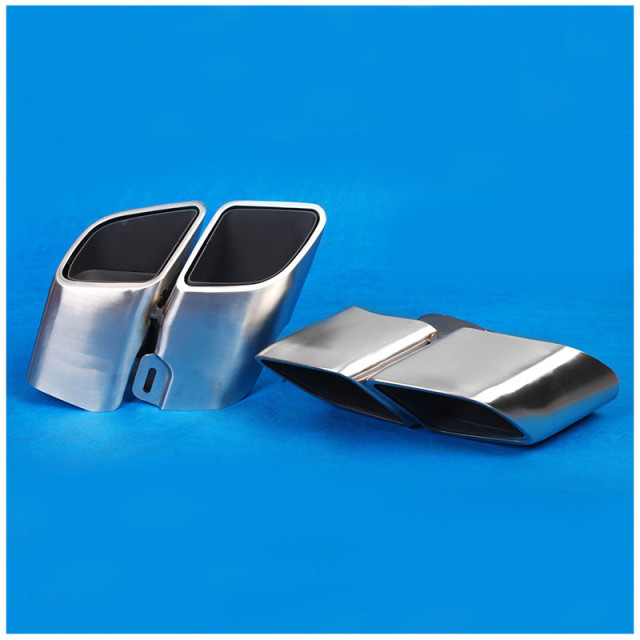 Automotive stainless steel titanium black tailpipe dual exhaust pipe modification muffler Panamera Cayan Wuyun Tongtai