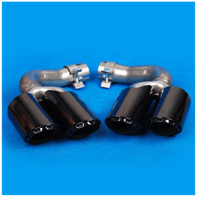 Automotive stainless steel titanium black tailpipe dual exhaust pipe modification muffler Panamera Cayan Wuyun Tongtai