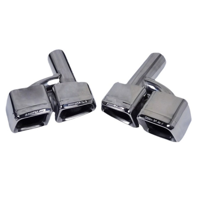 Suitable for AMG Mercedes-Benz stainless steel modified tailpipe muffler, tailpipe E63C63 square exhaust pipe, Wuyun Tongtai