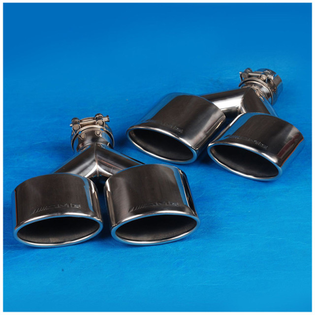 Suitable for AMG Mercedes-Benz stainless steel modified tailpipe muffler, tailpipe E63C63 square exhaust pipe, Wuyun Tongtai