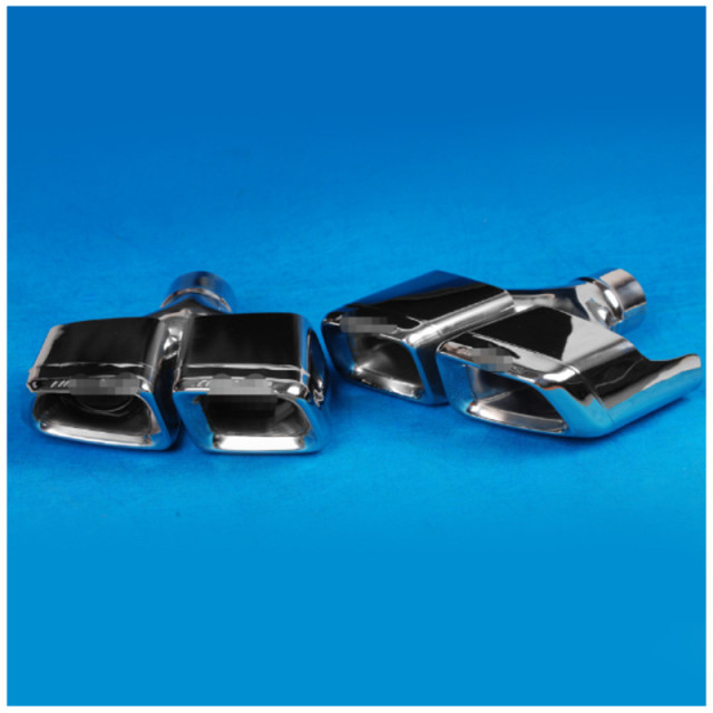 Suitable for AMG Mercedes-Benz stainless steel modified tailpipe muffler, tailpipe E63C63 square exhaust pipe, Wuyun Tongtai