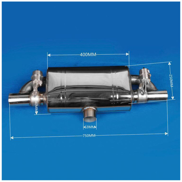 Sports car racing car modification, sound wave stainless steel exhaust pipe muffler, electric electronic remote control valve, Wuyun Tongtai