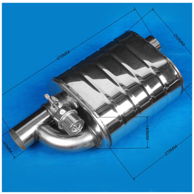 Sports car racing car modification, sound wave stainless steel exhaust pipe muffler, electric electronic remote control valve, Wuyun Tongtai