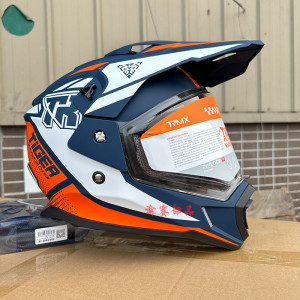 Off-road rally helmet motorcycle helmet men's and women's motorcycle four seasons full helmet anti-fog double lens motorcycle travel track