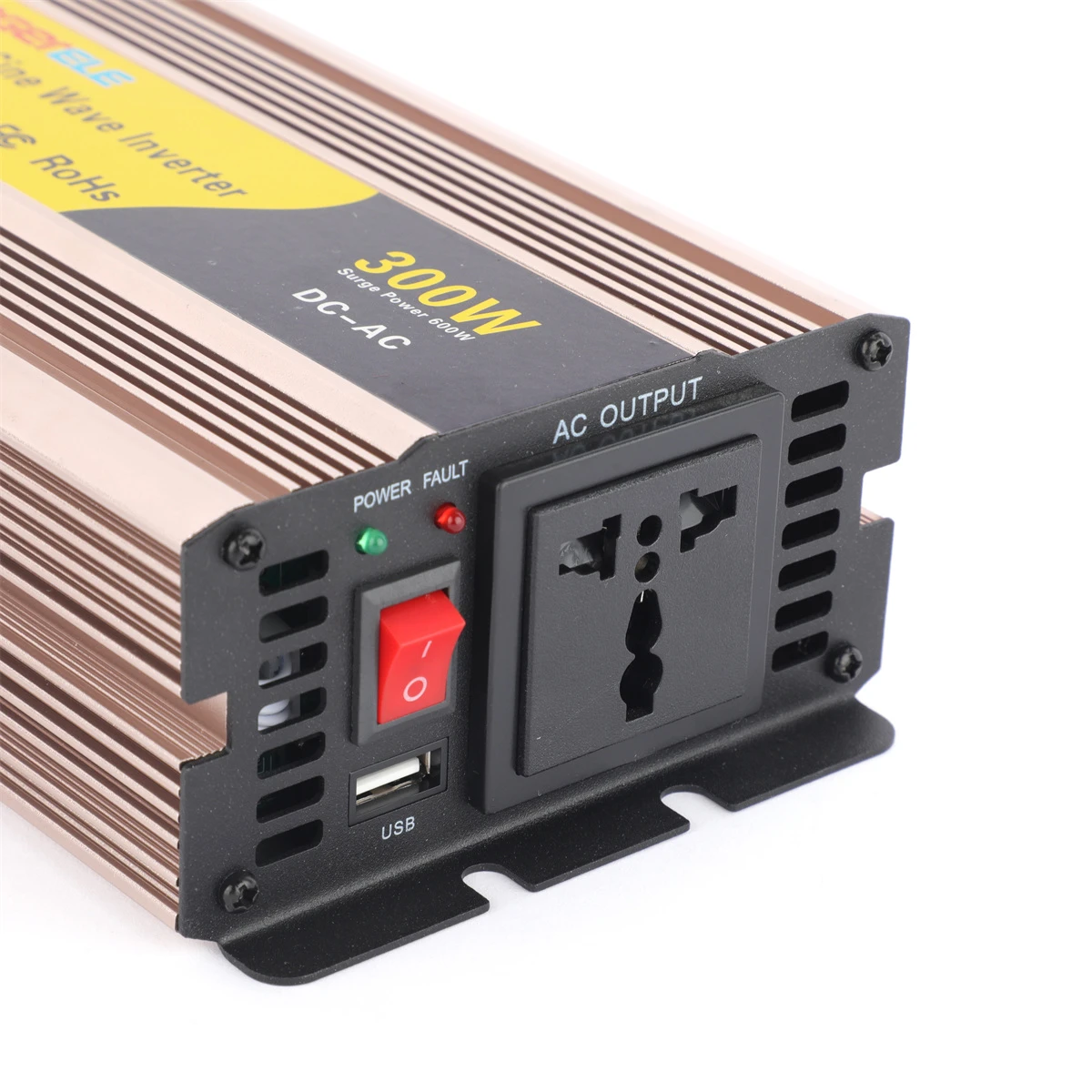 ROGERELE REP300 300W pure sine wave inverter with AC outlet and USB port