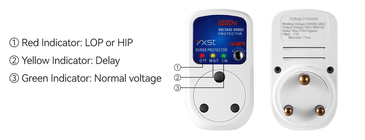 Microwave Voltage Protector with South African Plug K01SA Instruction