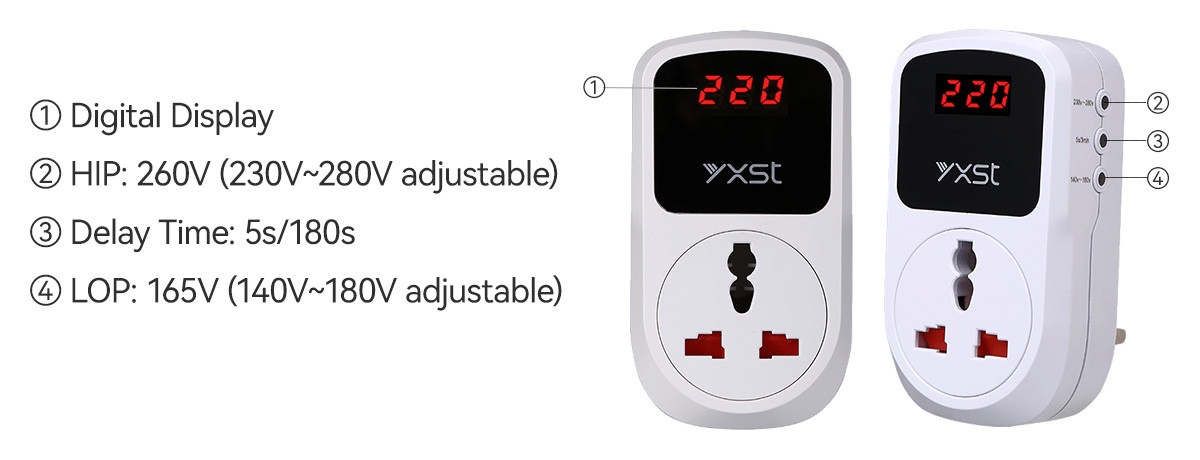 15A 3300W Computer Voltage Protector 220V K01UKD Instruction