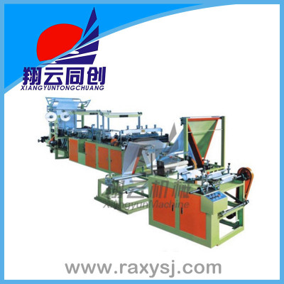 Threading and rolling bag making machine
