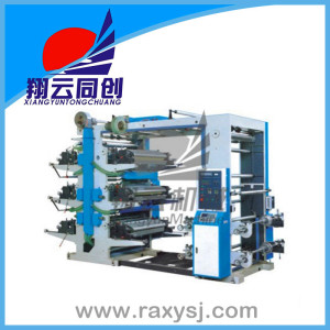 Six-color flexographic printing machine