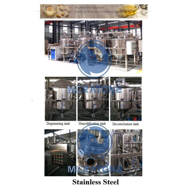 Stainless Steel First Grade Cooking Oil Fully Refining Plant