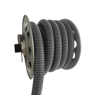 Vacuum Hose Reel with 30ft Extension Retractable Hose, 1-1/4'' Wall Mount Vacuum Replaceable Hose Suitable