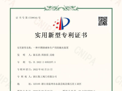 Polishing device for stainless steel sphere production - utility model patent