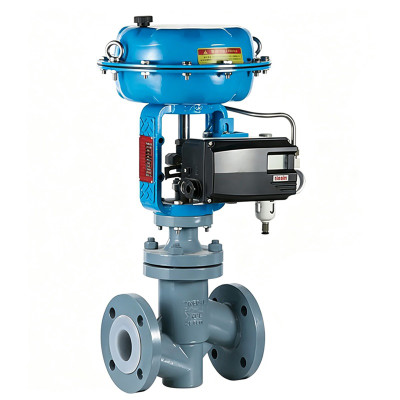 Pneumatic Fluoropolymer-Lined Control Valve