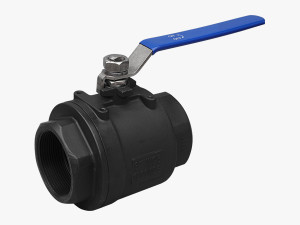 Two-piece carbon steel ball valve